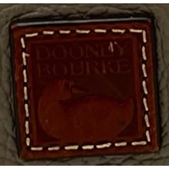 Dooney & Bourke Pebble Italian Leather Shoulder Bag Hobo Taupe Brown